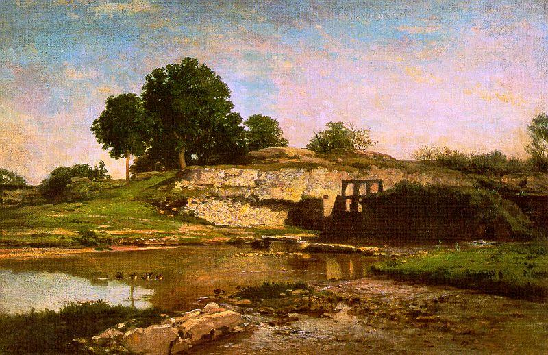 Charles Francois Daubigny The Flood Gate at Optevoz